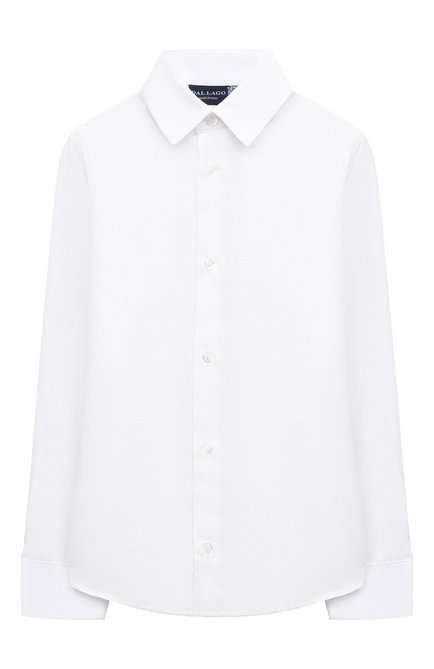 Детская хлопковая рубашка DAL LAGO белого цвета по цене 9395 руб., арт. N402/7317/4-6 | Фото 1