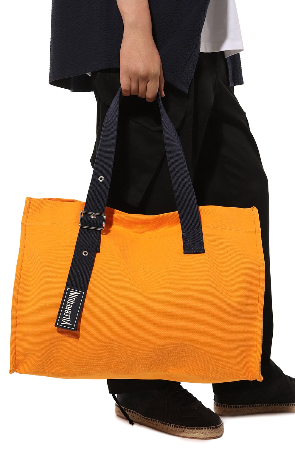 Мужская текстильная пляжная сумка VILEBREQUIN оранжевого цвета, арт. BSUE9103/172 | Фото 2 (Материал сплава: Проставлено; Материал: Текстиль; Драгоценные камни: Проставлено; Размер: large)