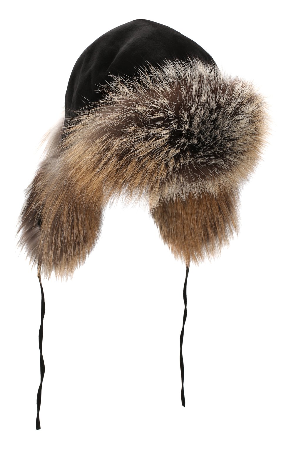 Мужская шапка-ушанка из меха норки и лисы FURLAND светло-коричневого цвета, арт. 0090909850028300059 | Фото 4 (Материал: Натуральный мех)