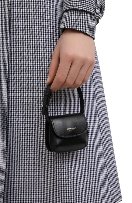 Женская сумка GIORGIO ARMANI черного цвета, арт. Y1H377/YTF4A | Фото 2 (Материал: Натуральная кожа; Сумки-технические: Сумки top-handle, Сумки через плечо; Размер: mini)