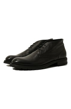 Мужские кожаные ботинки PANTANETTI черного цвета, арт. 15813E/SHIVER | Фото 1 (Материал утеплителя: Натуральный мех; Мужское Кросс-КТ: Ботинки-обувь, Дезерты-обувь, зимние ботинки; Материал внутренний: Натуральная кожа; Подошва: Плоская)