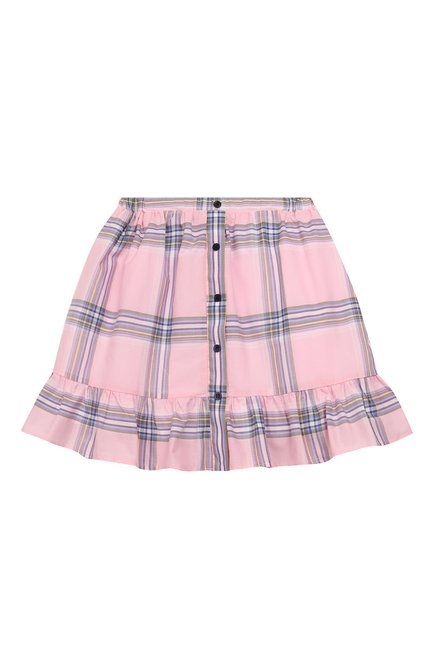 Детская хлопковая юбка PAADE MODE розового цвета, арт. 92042/6M-8Y | Фото 1 (Материал внешний: Хлопок; Статус проверки: Проверено, Проверена категория; Случай: Повседневный; Стили: Классический)
