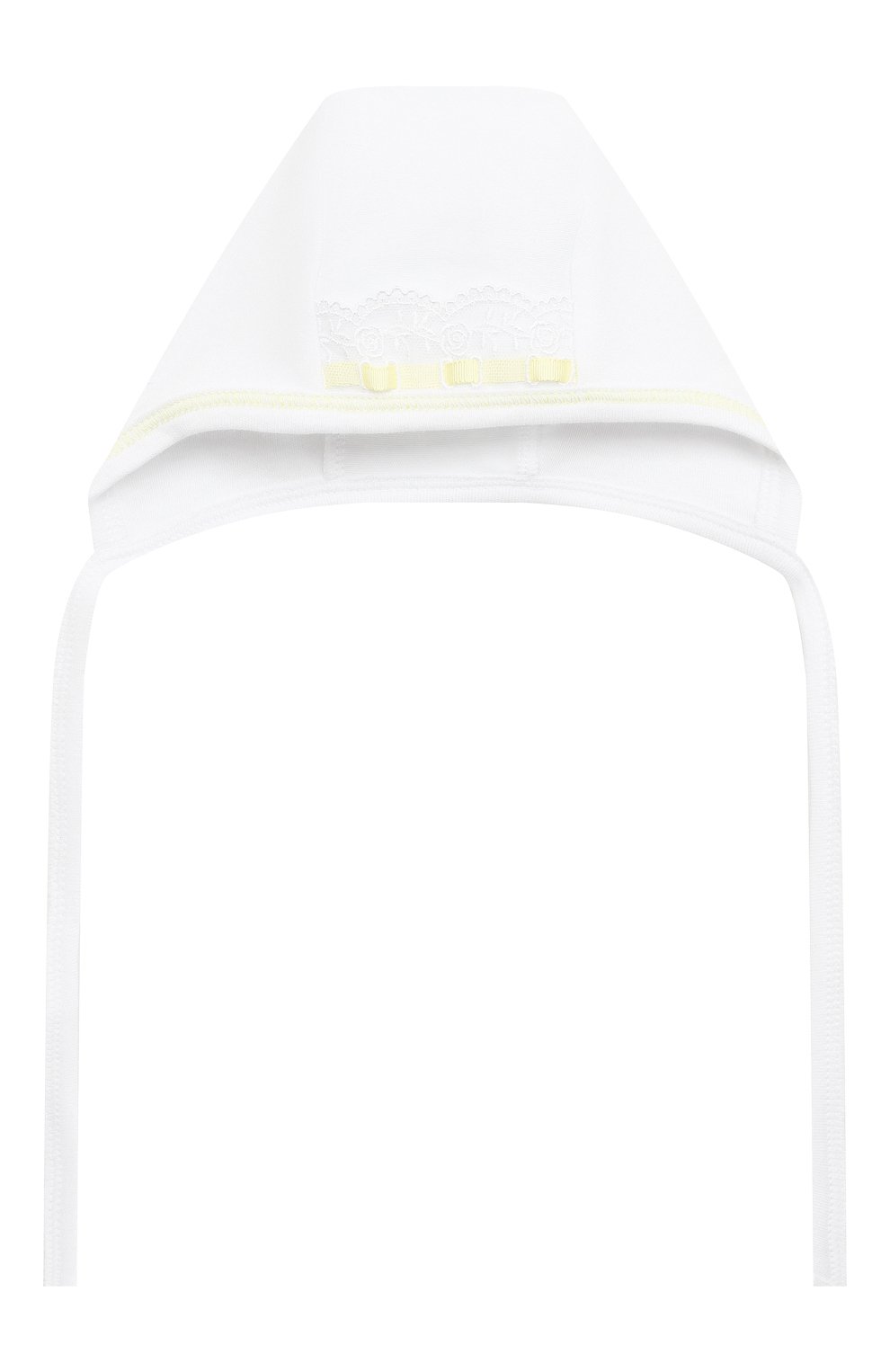 Детского шелковый комплект на выписку CHEPE белого цвета, арт. 051971 | Фото 11 (Кросс-КТ НВ: Комплект - выписка; Материал внешний: Шелк; Материал подклада: Хлопок)