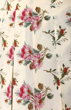Женская шелковая юбка GUCCI бежевого цвета, арт. 409370/ZKX21 | Фото 5 (Материал внешний: Шелк; Женское Кросс-КТ: Юбка-одежда; Длина Ж (юбки, платья, шорты): Миди)