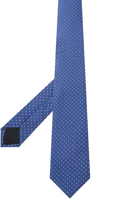 Детский шелковый галстук с узором DAL LAGO синего цвета, арт. N300/7328/II | Фото 2 (Материал: Текстиль, Шелк; Региональные ограничения белый список (Axapta Mercury): RU; Кросс-КТ: Школьные аксессуары)