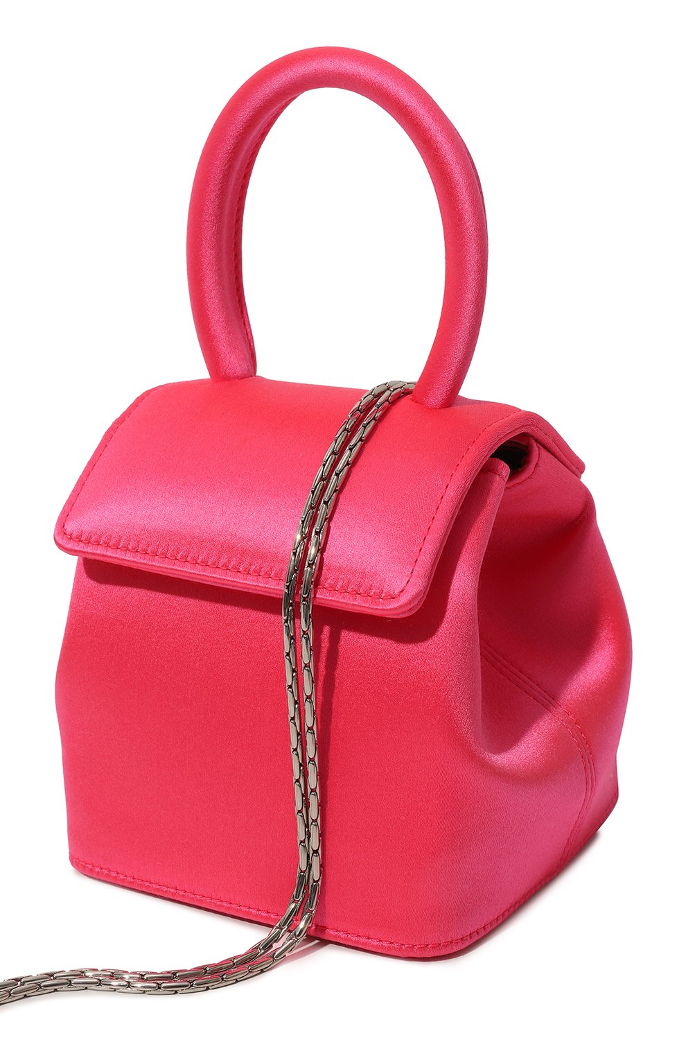 Женская сумка liza mini RUBEUS MILANO розового цвета, арт. 014/18DML354 | Фото 3 (Сумки-технические: Сумки top-handle; Размер: mini; Ремень/цепочка: На ремешке; Материал: Текстиль)