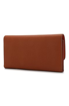 Женские кожаный кошелек с клапаном TOD’S коричневого цвета, арт. XAWSELB9500WEP | Фото 2 (Материал: Натуральная кожа; Статус проверки: Проверена категория)