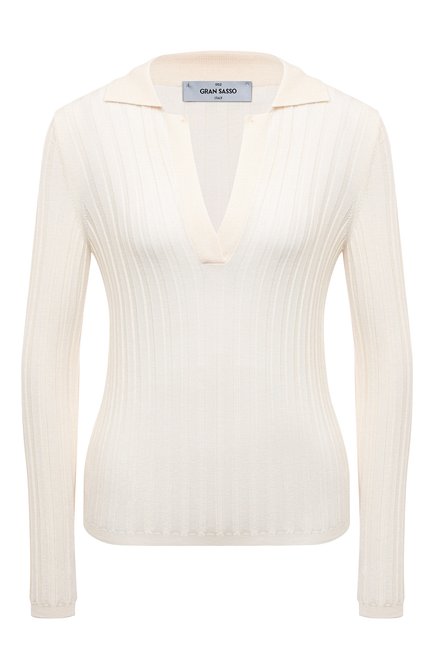 Женский шерстяной пуловер GRAN SASSO кремвого цвета по цене 31100 руб., арт. 43203/14771 | Фото 1