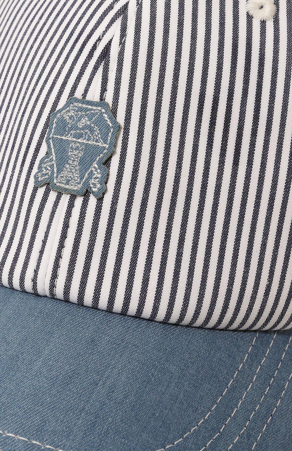 Хлопковая бейсболка Brunello Cucinelli  MS4379982 Фото 4
