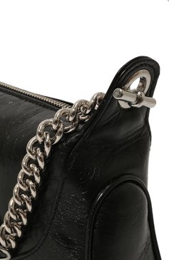 Женская сумка samira BY FAR черного цвета, арт. 22CRIRASBLCREMED | Фото 3 (Сумки-технические: Сумки top-handle; Размер: medium; Материал: Натуральная кожа)