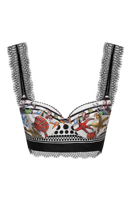 Женский шелковый топ VERSACE разноцветного цвета, арт. A78760/1F00983 | Фото 1 (Длина (для топов): Укороченные; Материал подклада: Синтетический материал; Материал внешний: Шелк; Рукава: Без рукавов; Кросс-КТ: без рукавов; Стили: Романтичный; Региональные ограничения белый список (Axapta Mercury): RU)