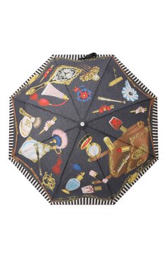 Женский складной зонт MOSCHINO черного цвета, арт. 7942-0PENCL0SE | Фото 1 (Материал: Текстиль, Синтетический материал, Металл; Материал сплава: Проставлено; Нос: Не проставлено)