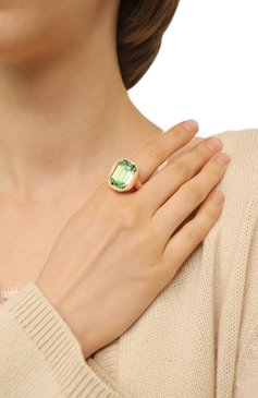 Женское кольцо LILI ARCHIVE бежевого цвета, арт. RMNGL3 | Фото 2 (Материал: Стекло, Пластик; Региональные ограничения белый список (Axapta Mercury): Не проставлено; Нос: Не проставлено)
