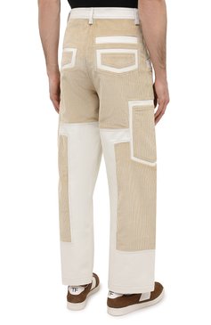 Мужские хлопковые брюки JACQUEMUS белого цвета, арт. 206PA06/125110 | Фото 4 (Длина (брюки, джинсы): Стандартные; Случай: Повседневный; Материал внешний: Хлопок; Стили: Минимализм)