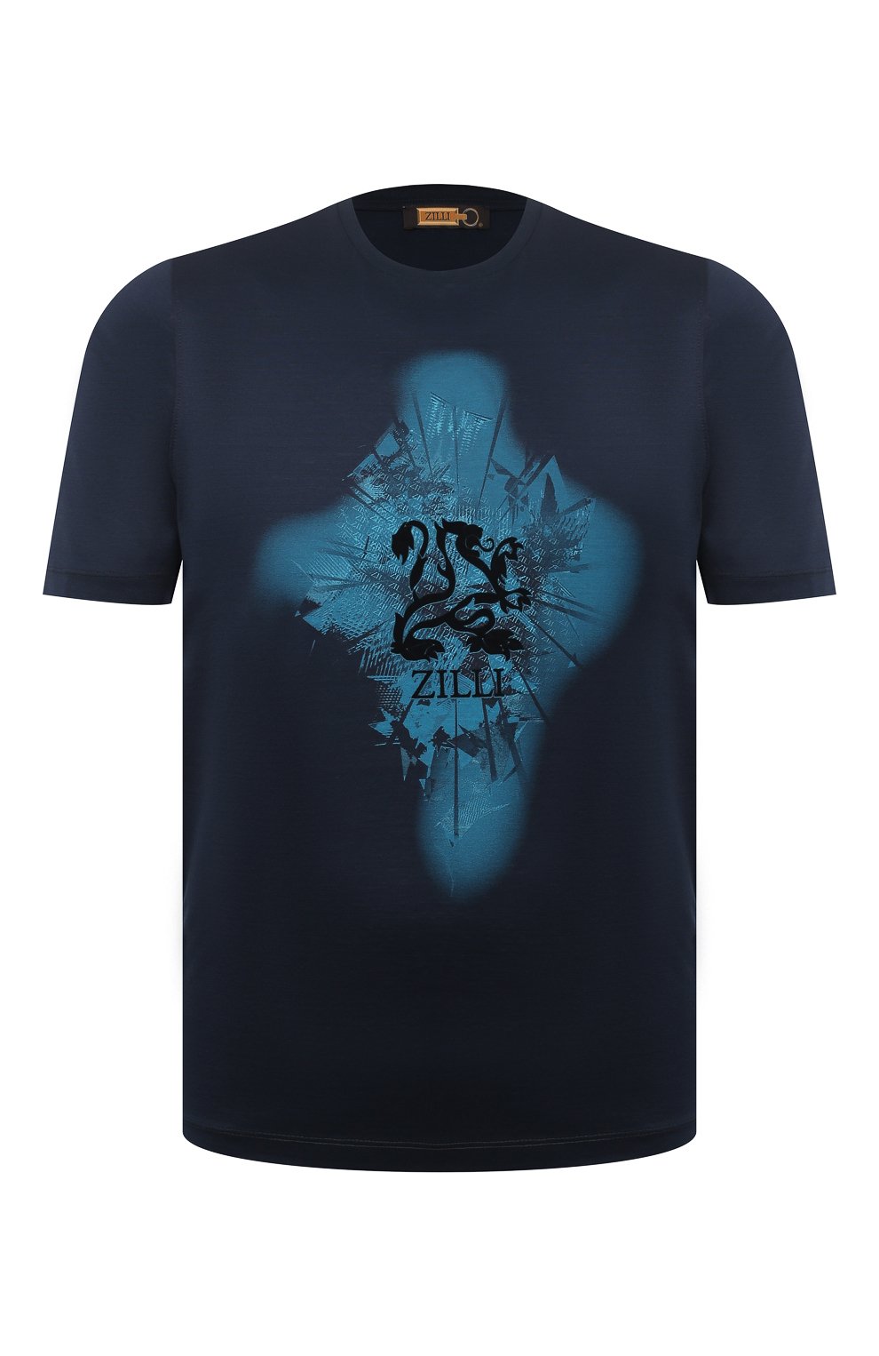 Хлопковая футболка Zilli Синий MBU-NT301-FL0K1/MC01 5538961