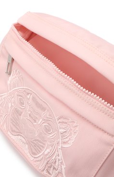 Женская поясная сумка kampus KENZO светло-розового цвета, арт. FA65SF305F20 | Фото 5 (Размер: medium; Материал сплава: Проставлено; Ремень/цепочка: На ремешке; Материал: Текстиль; Драгоценные камни: Проставлено; Стили: Спорт; Застежка: Молния)