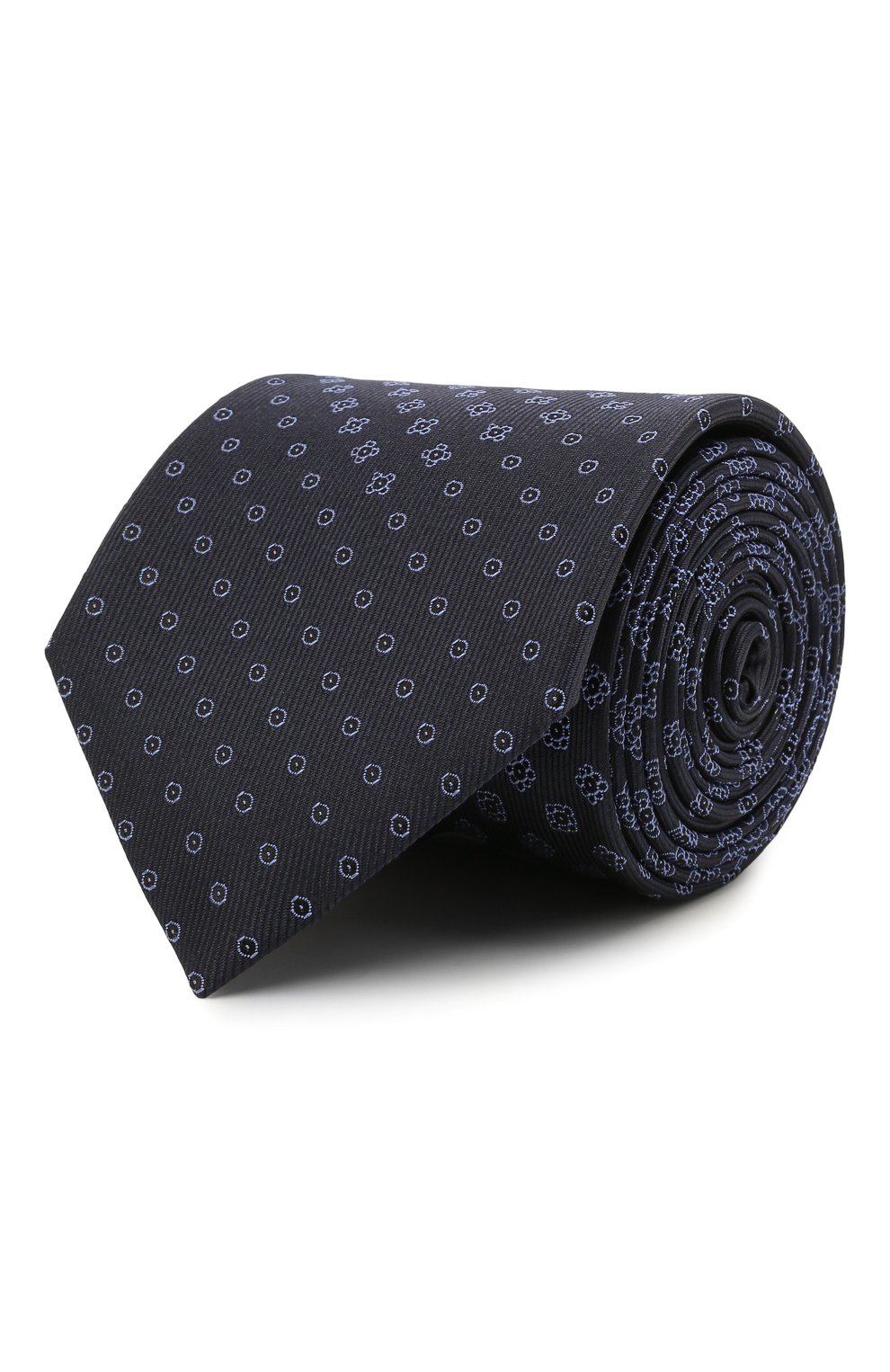 Мужской шелковый галстук BRIONI синего цвета, арт. 061Q00/01408 | Фото 1 (Принт: С принтом; Материал: Текстиль, Шелк)