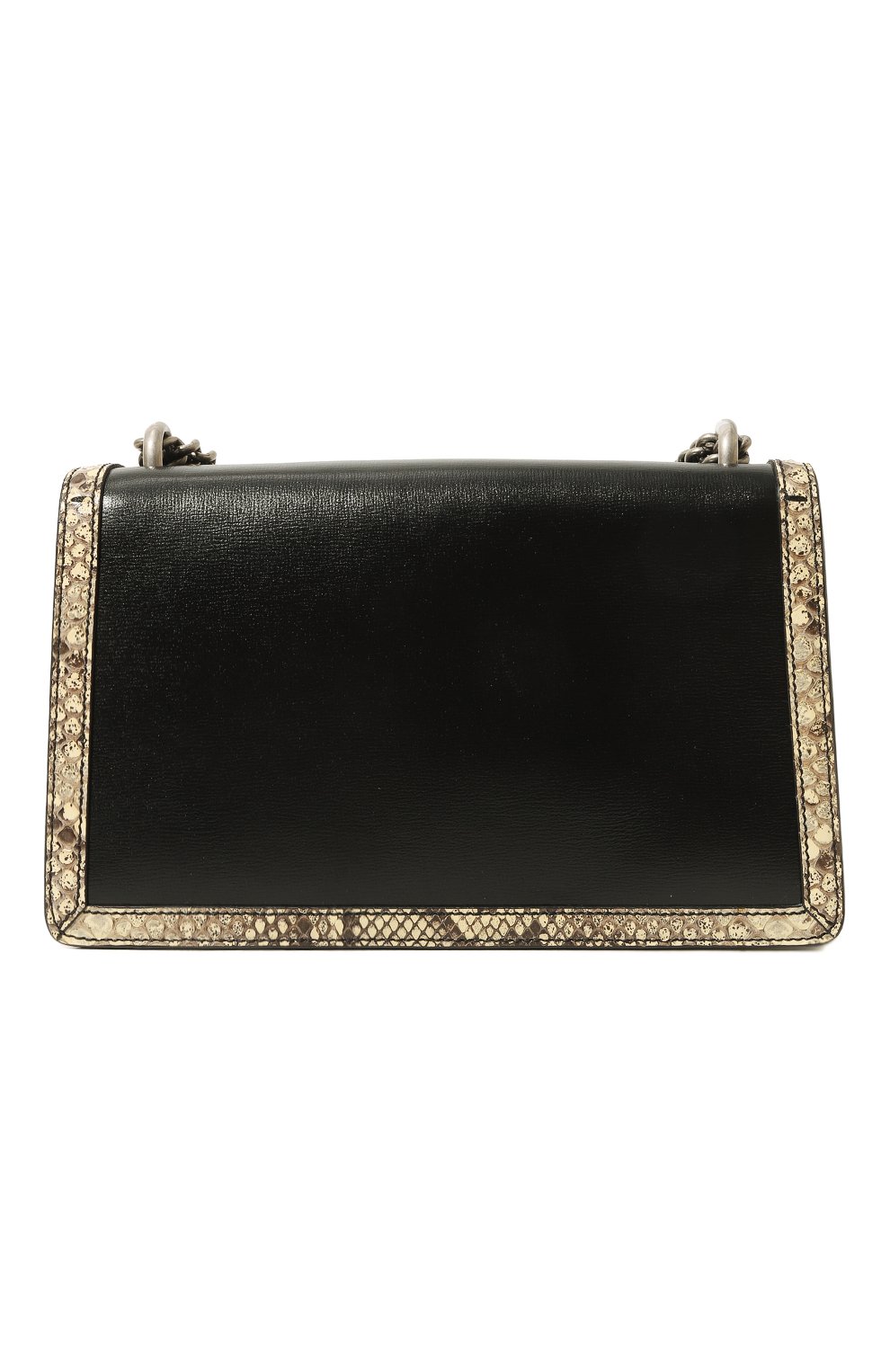 Женская сумка dionysus small с отделкой из кожи питона GUCCI черного цвета, арт. 400249 1DB9N | Фото 6 (Сумки-технические: Сумки через плечо; Материал: Натуральная кожа; Размер: small)
