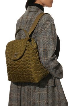Женский рюкзак blair COCCINELLE хаки цвета, арт. E1 M76 14 01 01 | Фото 2 (Материал: Текстиль; Стили: Кэжуэл; Размер: large)