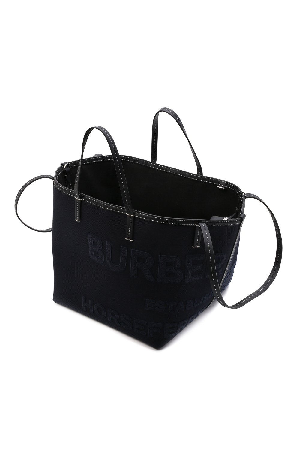 Женский сумка-шопер note medium BURBERRY темно-синего цвета, арт. 8044174 | Фото 5 (Сумки-технические: Сумки-шопперы; Размер: medium; Материал: Текстиль)