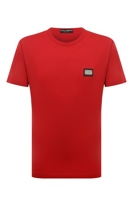 Мужская хлопковая футболка DOLCE & GABBANA красного цвета по цене 69950 руб., арт. G8PT1T/G7F2I | Фото 1