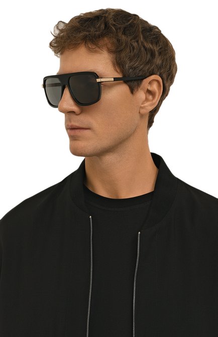 Мужские солнцезащитные очки ZILLI черного цвета, арт. ZI-65066 C02 | Фото 2 (Кросс-КТ: С/з-мужское; Тип очков: С/з; Очки форма: Авиаторы; Оптика Гендер: оптика-мужское)