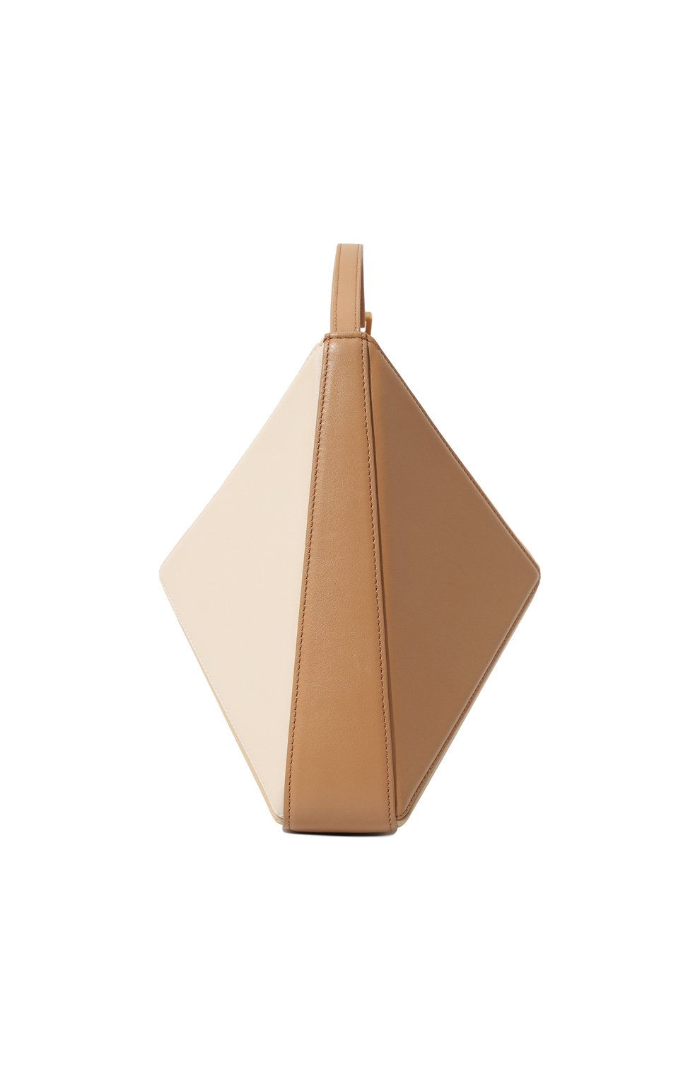 Женская сумка flex small MLOUYE бежевого цвета, арт. 10-017-031 | Фото 4 (Сумки-технические: Сумки через плечо; Материал: Натуральная кожа; Ремень/цепочка: На ремешке; Размер: small)