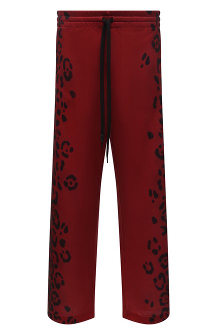 Мужские брюки DOLCE & GABBANA бордового цвета, арт. GWW0AT/HI70M | Фото 1 (Материал внешний: Синтетический материал; Длина (брюки, джинсы): Стандартные; Случай: Повседневный; Стили: Спорт-шик)