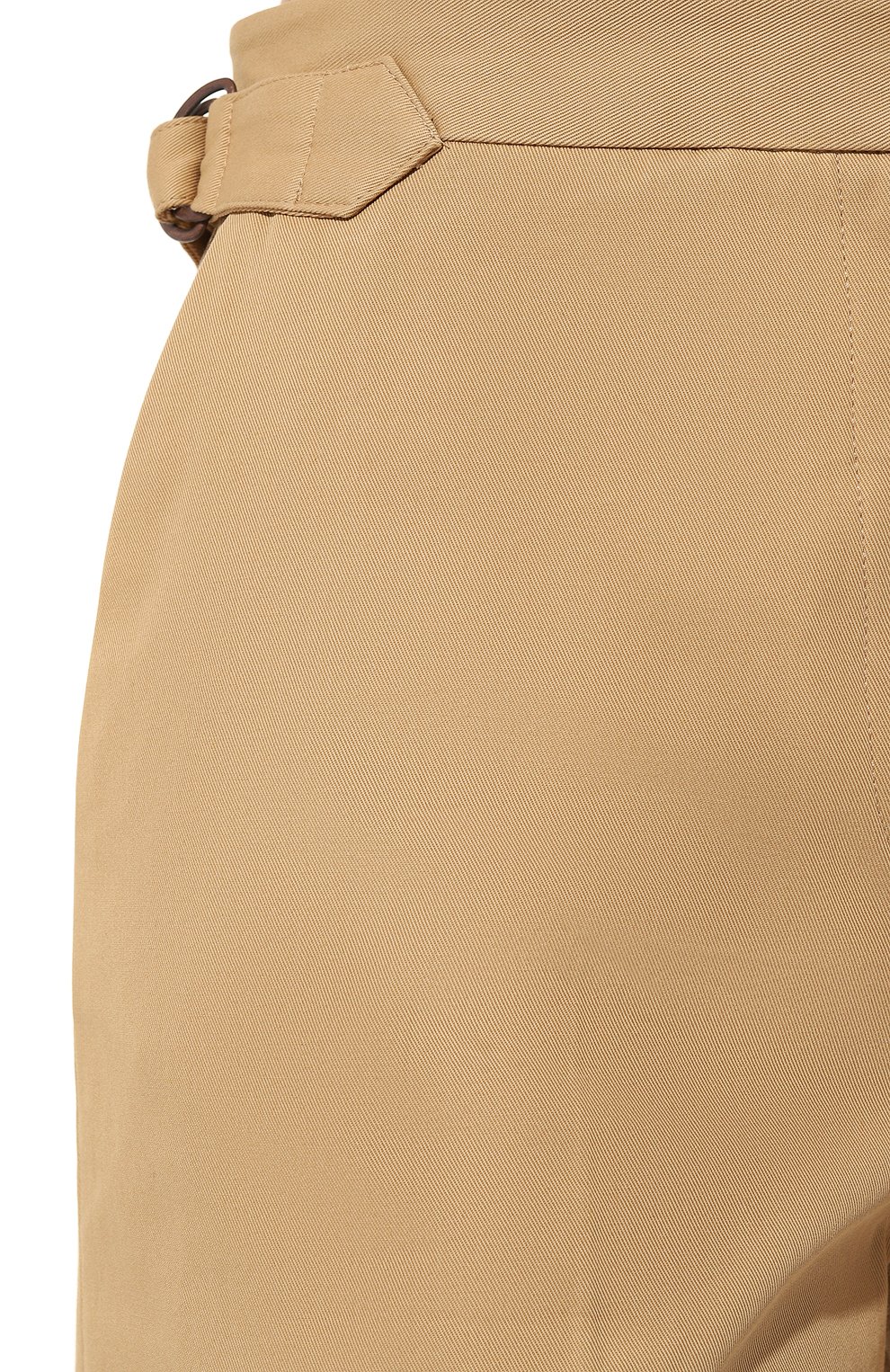 Женские хлопковые брюки SEE BY CHLOÉ бежевого цвета, арт. CHS23SPA05/002 | Фото 5 (Силуэт Ж (брюки и джинсы): Широкие; Длина (брюки, джинсы): Стандартные; Женское Кросс-КТ: Брюки-одежда; Материал сплава: Проставлено; Материал внешний: Хлопок; Драгоценные камни: Проставлено; Стили: Кэжуэл)