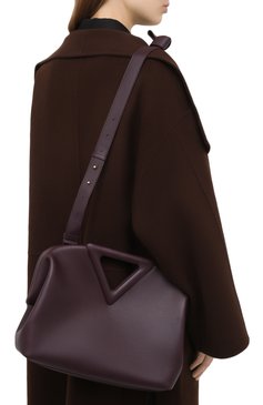 Женская сумка point medium BOTTEGA VENETA темно-фиолетового цвета, арт. 652446/VCP40 | Фото 5 (Сумки-технические: Сумки через плечо, Сумки top-handle; Размер: medium; Материал: Натуральная кожа; Региональные ограничения белый список (Axapta Mercury): RU; Ремень/цепочка: На ремешке)
