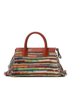 Женская сумка edith medium CHLOÉ разноцветного цвета, арт. CHC22SS450F90 | Фото 6 (Сумки-технические: Сумки top-handle; Размер: medium; Ремень/цепочка: На ремешке; Материал: Текстиль)