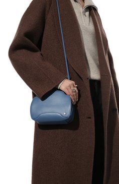 Женская сумка sesia LORO PIANA голубого цвета, арт. FAL6767 | Фото 6 (Сумки-технические: Сумки через плечо; Материал: Натуральная кожа; Размер: mini; Ремень/цепочка: На ремешке)