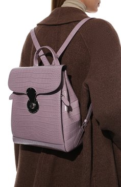 Женский рюкзак ricky из кожи аллигатора RALPH LAUREN светло-розового цвета, арт. 435867829/AMIS | Фото 6 (Материал: Экзотическая кожа; Размер: medium; Стили: Кэжуэл)