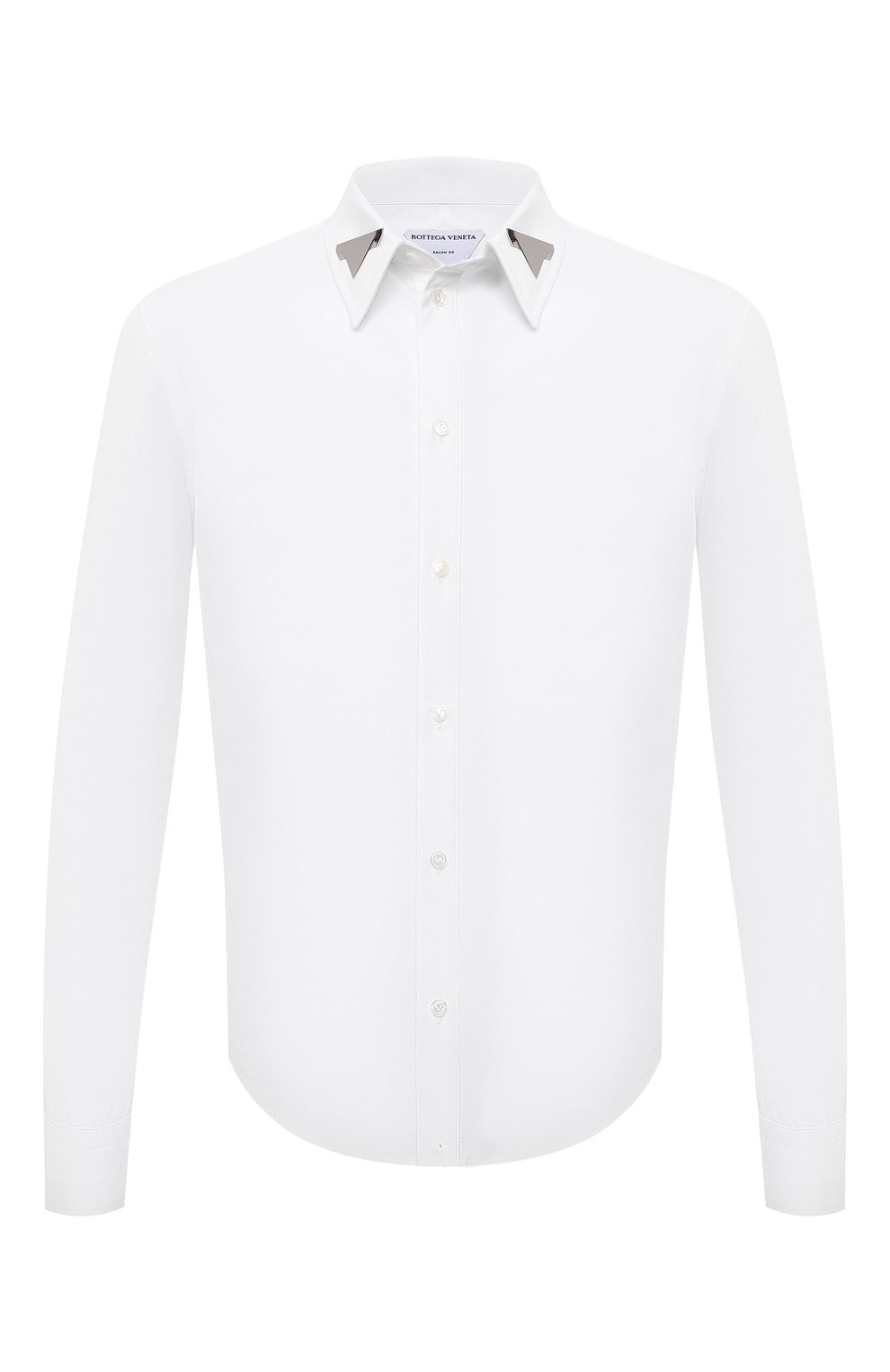 Хлопковая рубашка Bottega Veneta Белый 683445/V1IE0 5598182
