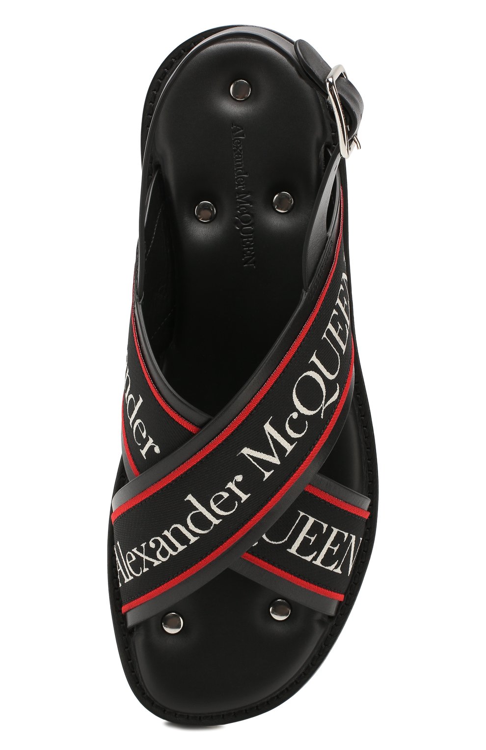 Мужские комбинированные сандалии ALEXANDER MCQUEEN черного цвета, арт. 604275/WHRWC | Фото 5 (Материал внутренний: Натуральная кожа; Материал внешний: Натуральная кожа)