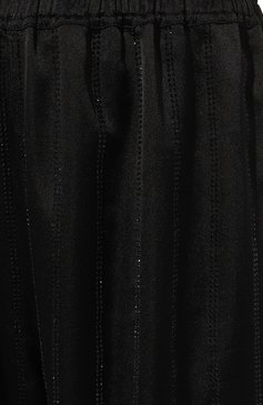 Женские брюки FILLES A PAPA черного цвета, арт. SATIN PANTS L | Фото 5 (Силуэт Ж (брюки и джинсы): Широкие; Длина (брюки, джинсы): Стандартные; Женское Кросс-КТ: Брюки-одежда; Материал внешний: Синтетический материал; Материал сплава: Проставлено; Драгоценные камни: Проставлено; Стили: Кэжуэл)