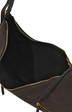 Женская сумка lunette FRENZLAUER темно-серого цвета, арт. Z46 | Фото 5 (Сумки-технические: Сумки top-handle; Материал: Натуральная кожа; Материал сплава: Проставлено; Драгоценные камни: Проставлено; Размер: large)