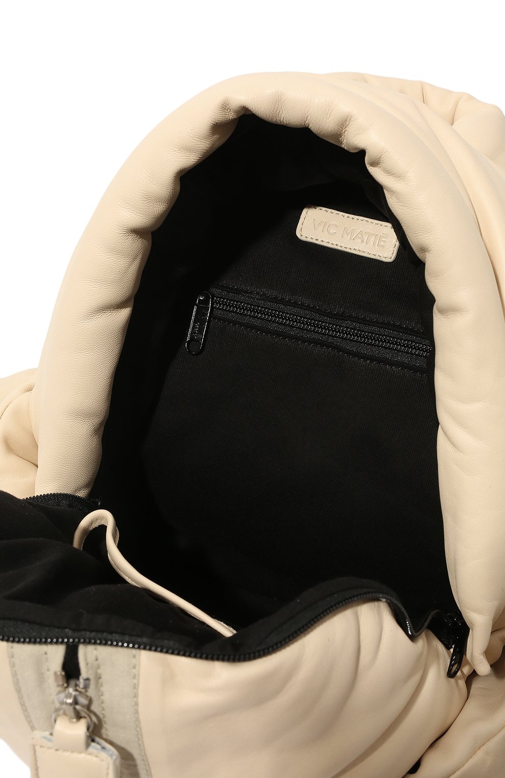 Женский рюкзак jaime VIC MATIE кремвого цвета, арт. 1B0210T_999Z160115 | Фото 4 (Материал: Натуральная кожа; Стили: Кэжуэл; Размер: large)