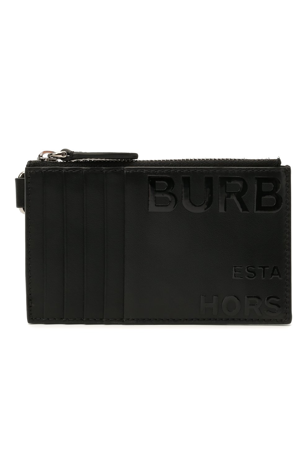 Мужской кожаный футляр для кредитных карт BURBERRY черного цвета, арт. 8039012 | Фото 1 (Материал: Натуральная кожа)