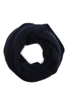 Женский кашемировый шарф-снуд TEGIN синего цвета, арт. 3169 | Фото 1 (Материал: Текстиль, Кашемир, Шерсть)