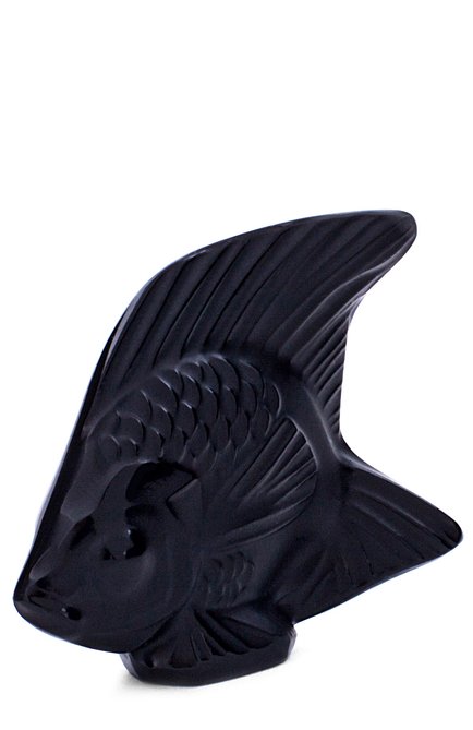 Скульптура fish LALIQUE черного цвета, арт. 3000100 | Фото 2 (Статус проверки: Проверена категория; Интерьер_коллекция: Fish; Ограничения доставки: fragile-2)