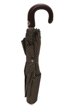 Мужской складной зонт PASOTTI OMBRELLI коричневого цвета, арт. 64S/52682/4/PELLE | Фото 4 (Материал: Текстиль, Синтетический материал, Металл)