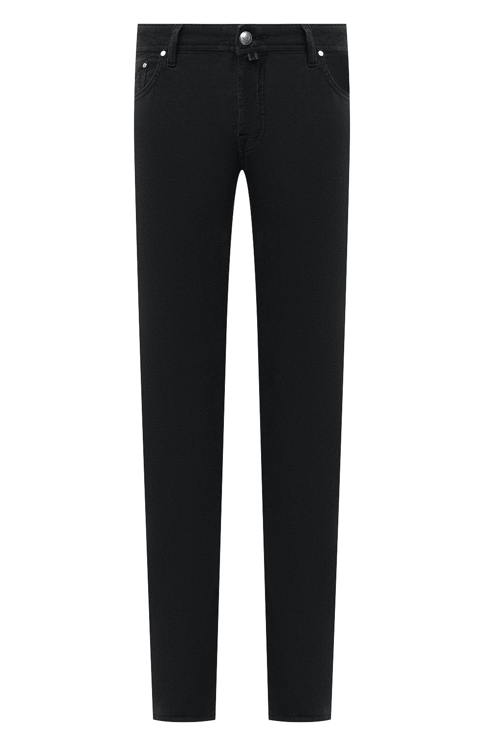 Мужские хлопковые брюки JACOB COHEN черного цвета, арт. J688 C0MF 08805-V/54 | Фото 1 (Длина (брюки, джинсы): Стандартные; Случай: Повседневный; Материал внешний: Хлопок; Стили: Кэжуэл)