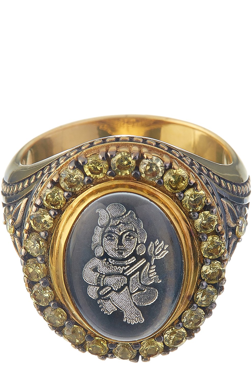Женское кольцо krishna ring QUEENSBEE золотого цвета, арт. 102265 | Фото 1 (Материал: Серебро; Статус проверки: Проверена категория)