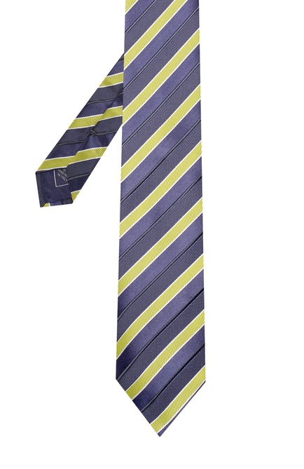 Мужской шелковый галстук BRIONI желтого цвета, арт. 062I00/P7469 | Фото 2 (Статус проверки: Проверено; Материал: Текстиль, Шелк; Принт: С принтом)