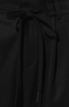 Женские шерстяные брюки ANDREA YA'AQOV черного цвета, арт. 23WVER08 | Фото 5 (Силуэт Ж (брюки и джинсы): Широкие; Материал внешний: Шерсть; Длина (брюки, джинсы): Стандартные; Женское Кросс-КТ: Брю ки-одежда; Материал сплава: Проставлено; Драгоценные камни: Проставлено; Стили: Кэжуэл)