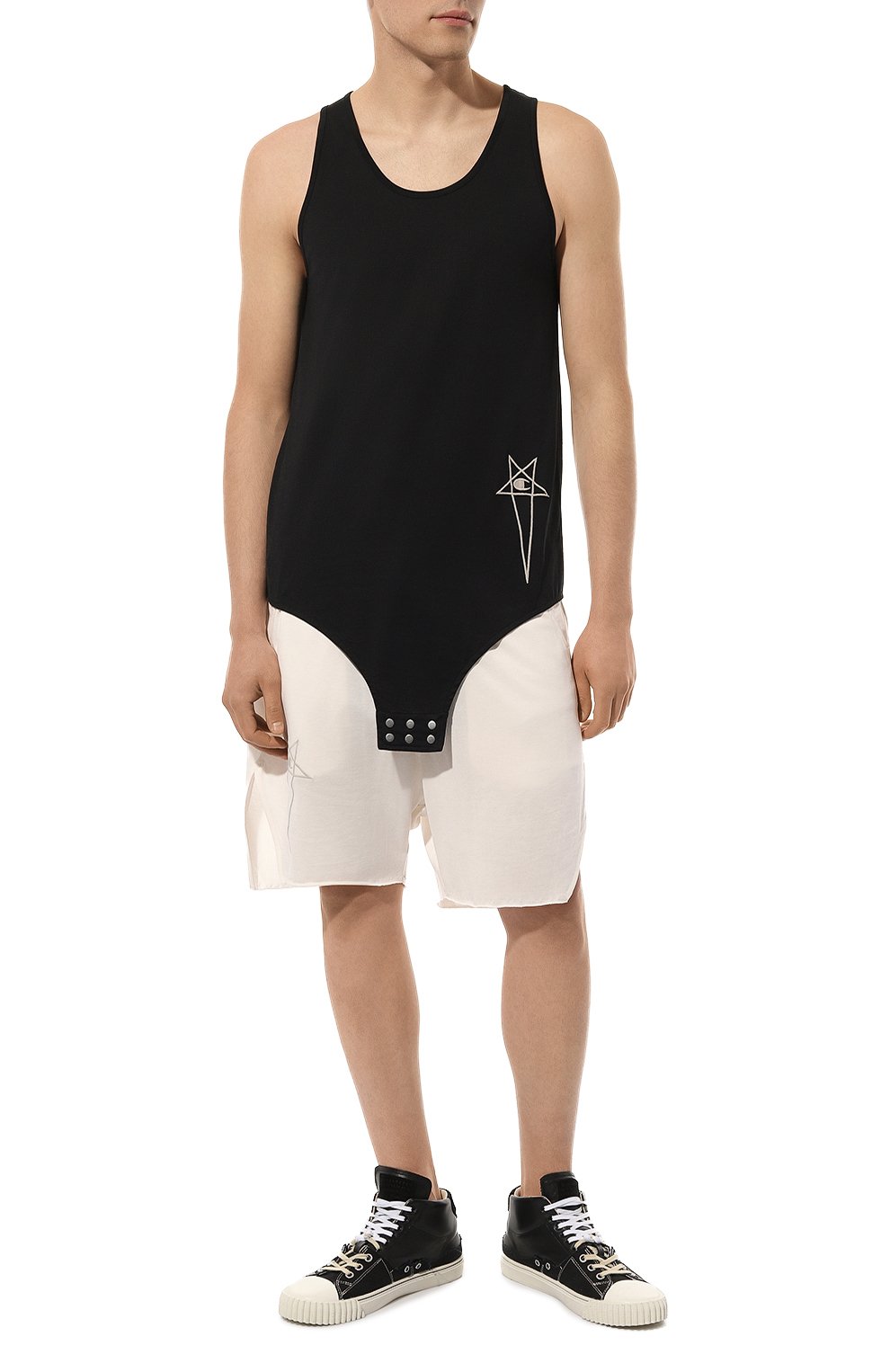 Мужская черная хлопковая майка rick owens x champion RICK OWENS купить ...