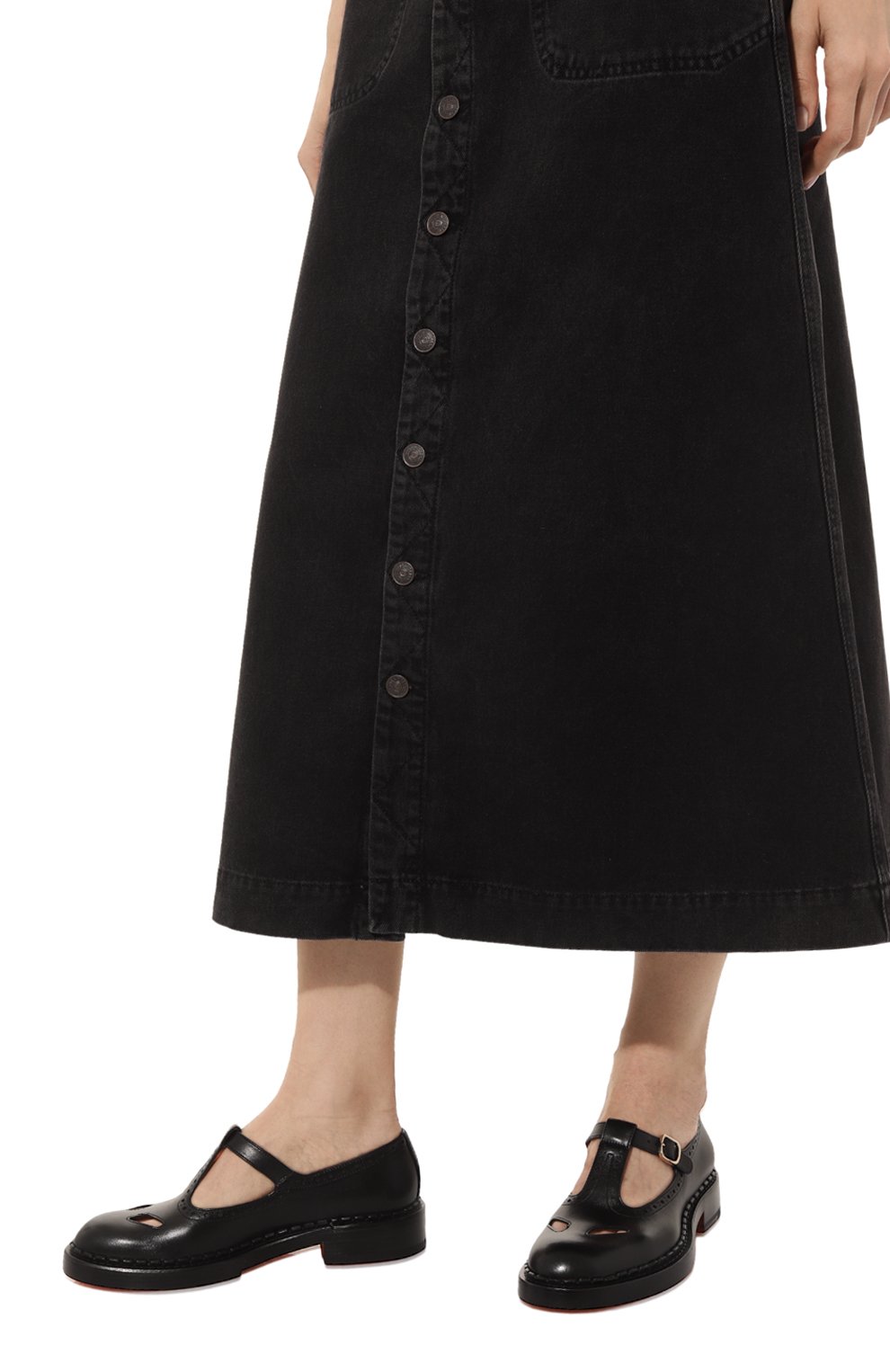 Женские кожаные туфли SANTONI черного цвета, арт. WUAL70478BA1TLGAN01 | Фото 3 (Подошва: Платформа; Каблук высота: Низкий; Материал внутренний: Натуральная кожа; Каблук тип: Устойчивый)