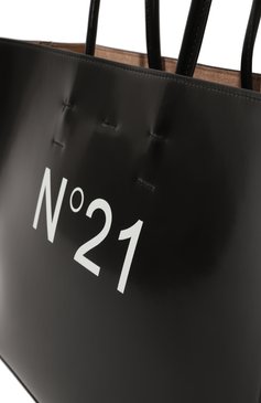 Женский сумка-тоут N21 черного цвета, арт. 23EBP0102BS01 | Фото 3 (Сумки-технические: Сумки-шопперы; Размер: medium; Ремень/цепочка: На ремешке; Материал: Экокожа)