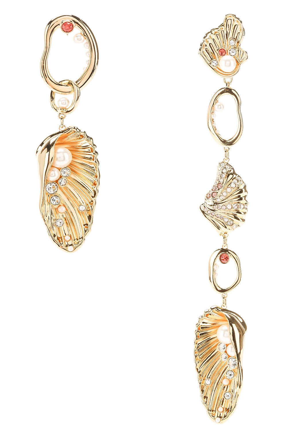 Женские серьги shell angel SWAROVSKI золотого цвета, арт. 5520664 | Фото 1 (Материал: Металл)